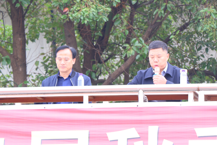 舒城县千人桥中学举行第32届田径运动会开幕式暨广播操比赛